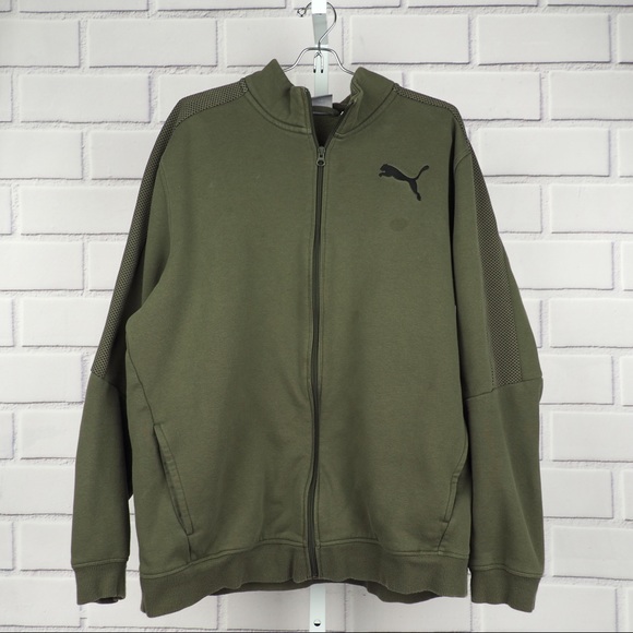 Puma Other - Puma XL olive zipper front track jacket sweatshirt